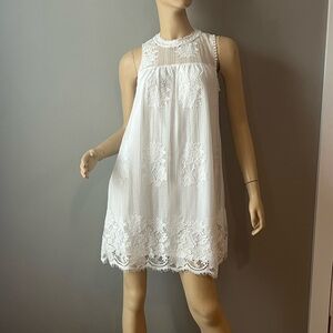 Miss Chievous White Lace Dress with Embroidered Label